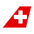 Logo de la aerolínea Swiss International Air Lines para el vuelo de ida